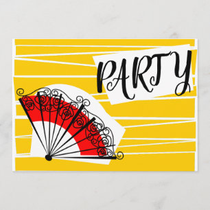 Invitación horizontal de Fan Party