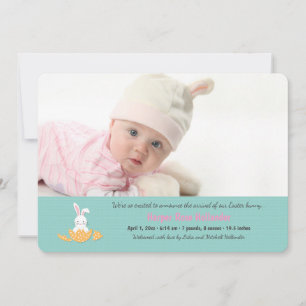 Invitación horizontal de foto de cría de Pascua