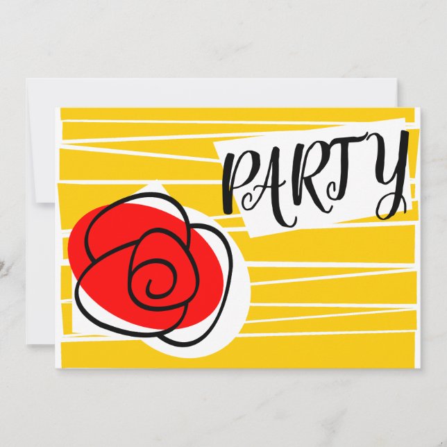 Invitación horizontal de la Parte Rosa española (Anverso)