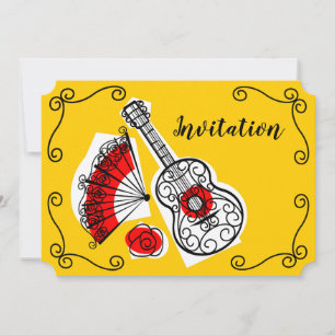 Invitación horizontal de las esquinas de souvenirs