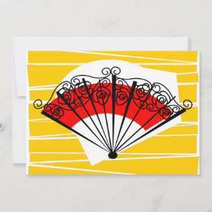 Invitación horizontal del texto del ventilador esp