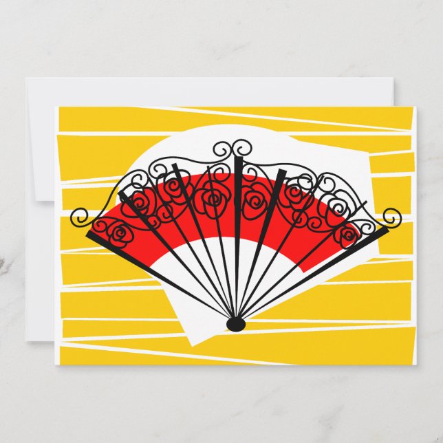 Invitación horizontal del texto del ventilador esp (Anverso)