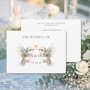 Invitación Horizontal Personalizada para Boda de C