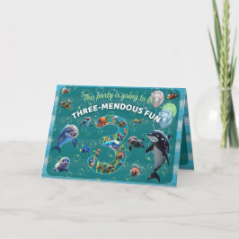 Invitación horizontal plegada de 3-mendosa Persona