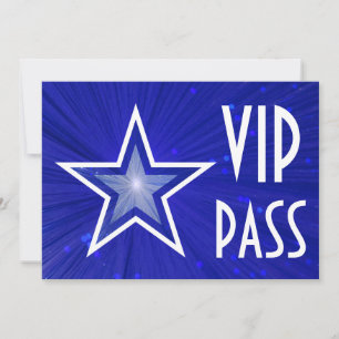 Invitación horizontal 'VIP PASS' de la Estrella Az