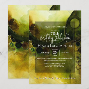 Invitación Horizonte a la deriva Acuarela abstracta