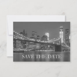 Invitación Horizonte de Nueva York Boda en Brooklyn Guardar l