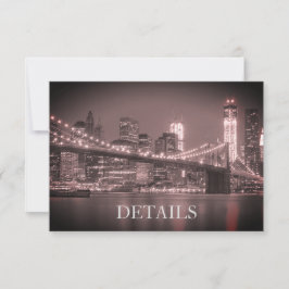 Invitación Horizonte de Nueva York Recepción de Boda en Brook
