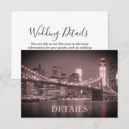 Invitación Horizonte de Nueva York Recepción de Boda en Brook