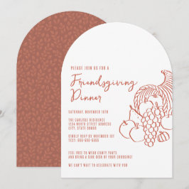 Invitación Horn of Plenty Friendsgiving Dinner Celebration