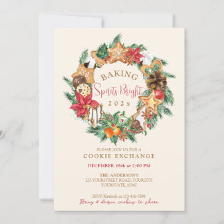 Invitación Horneado con amor Intercambio de galletas de pan d