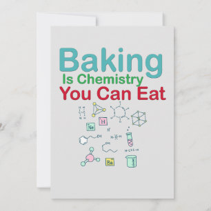Invitación Hornear es química que puedes comer