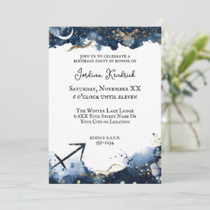 Invitación Horóscopo Celeste Cumpleaños Sagitario