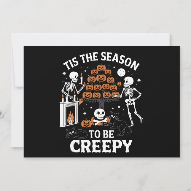 Invitación Horror De Halloween Es La Temporada De Ser Espeluz (Anverso)