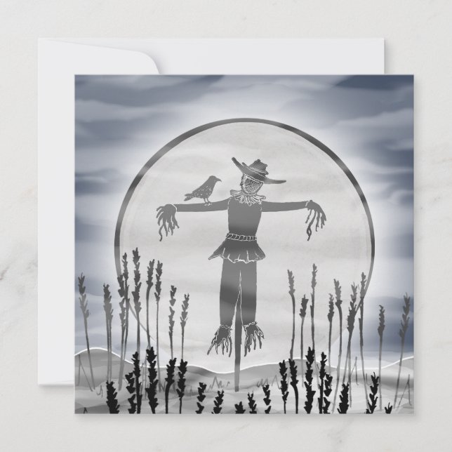 Invitación Horror de Halloween personalizado asustado (Anverso)