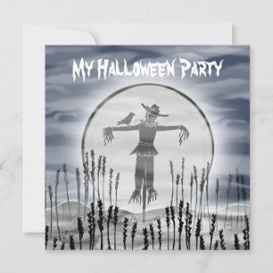 Invitación Horror de Halloween personalizado asustado