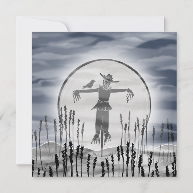 Invitación Horror de Halloween personalizado asustado (Anverso)