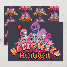 Invitación Horror de los payasos aterradores de Halloween