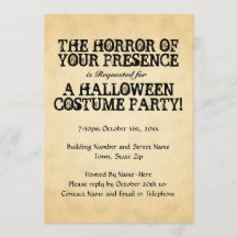 Horror de su presencia. Fiesta de Halloween.