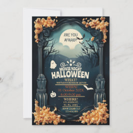 INVITACIÓN HORROR PELÍCULA NOCHE HALLOWEB PARTY