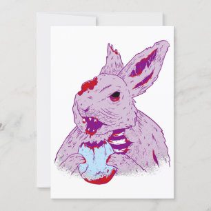 Invitación horror zombie Pascua Huevo conejo conejo conejo co