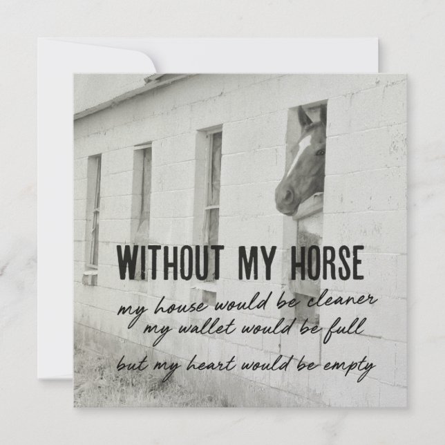 Invitación HORSE AND HEART 5.25 x 5.25 card (Anverso)