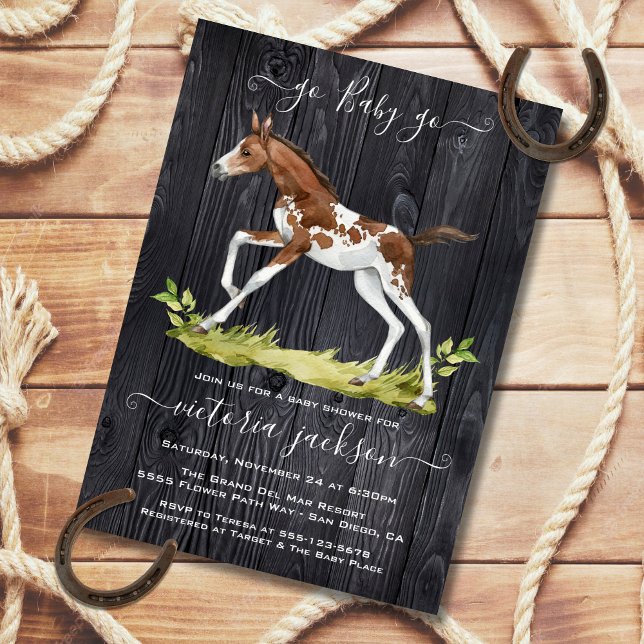Invitación Horse Baby Shower con potro (Subido por el creador)