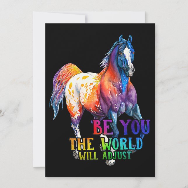 Invitación Horse Be You The World Will Adjust (Anverso)