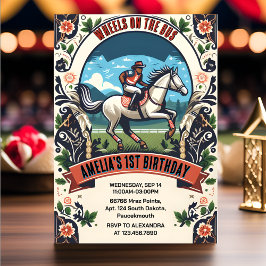 Invitación Horse Cowboy Kentucky Derby Fiesta Primer cumpleañ