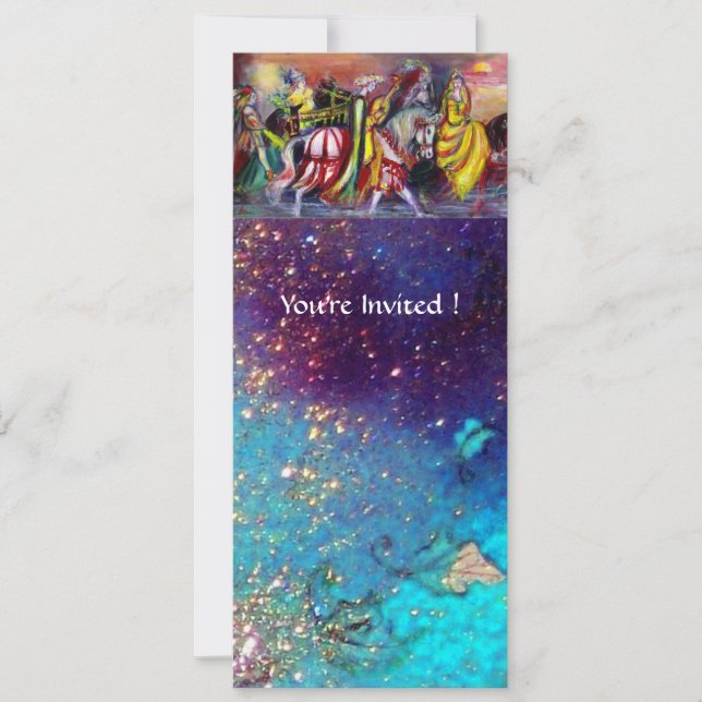 Invitación HORSE RIDERS, MÚSICA POR LA NOCHE, Parques azules  (Anverso)