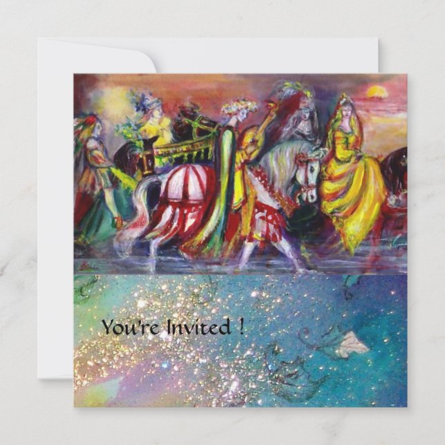 Invitación HORSE RIDERS, MÚSICA POR LA NOCHE, Parques azules  (Anverso)