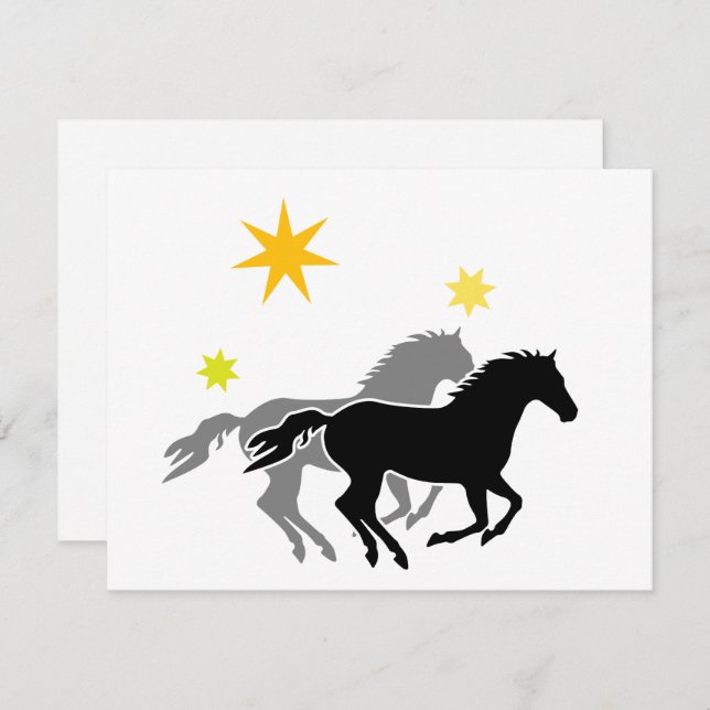 Invitación Horse Shower (Anverso / Reverso)