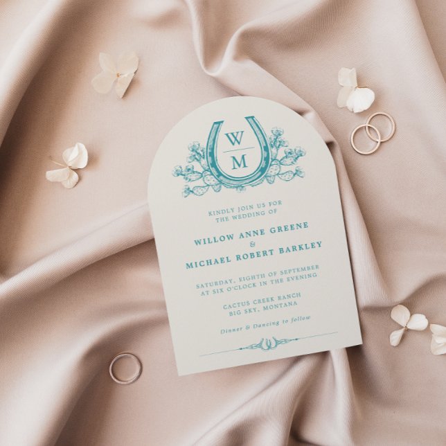 Invitación Horseshoe Cactus Boda Inv (Subido por el creador)