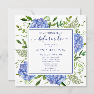 Invitación Hortensia Azul Algo Azul Antes de que Yo Lo Haga