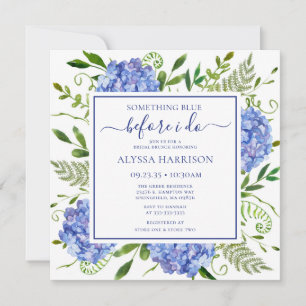 Invitación Hortensia Azul Algo Azul Antes de que Yo Lo Haga