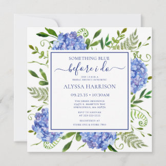 Invitación Hortensia Azul Algo Azul Antes de que Yo Lo Haga