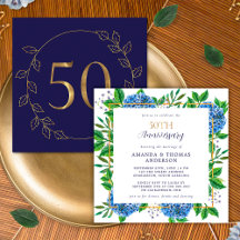 Hortensia Azul Dorada Aniversario de Bodas número