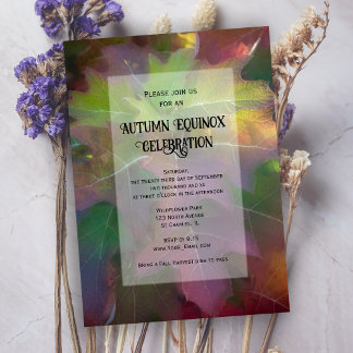 Invitación Hortensia de Hoja de Roble de Otoño Celebración de