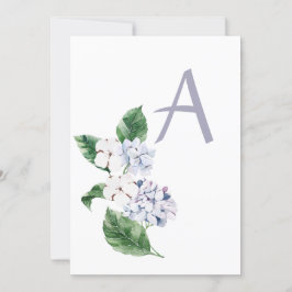 Invitación Hortensia de primavera con letra personalizable