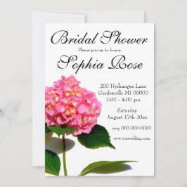 Invitación Hortensia rosa flor de hortensia rosa Desayuno de