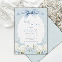Hortensias Azules y Blancas Cinta Baby Shower Vint