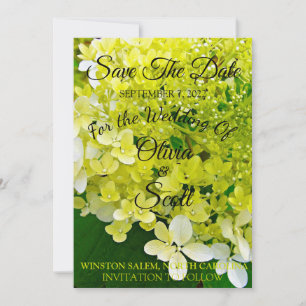 Invitación Hortensias Pétalos Salvar la Fecha