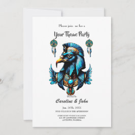 Invitación Horus el dios del halcón egipcio.