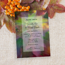 Invitación Hosta de roble otoñal Hidrangea Boda