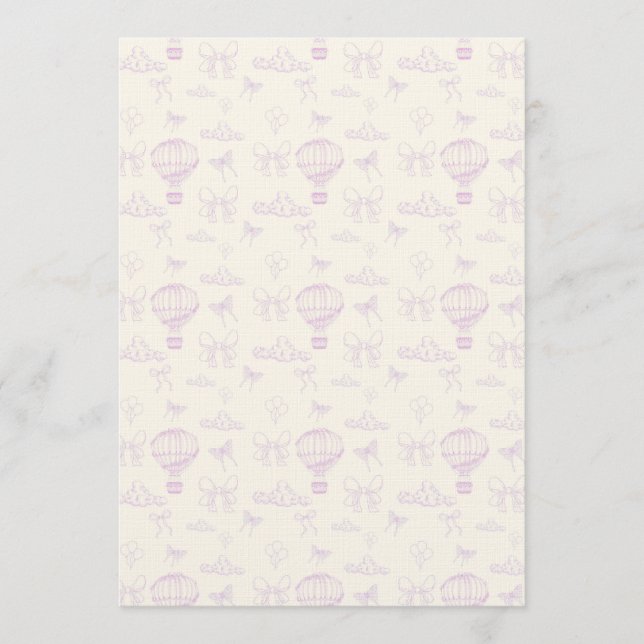 Invitación Hot Air-Balloon And Bows Seamless Pattern (Anverso)