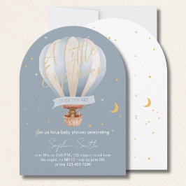 Invitación Hot Air Balloon Whimsical Cute Teddy Bear Arch