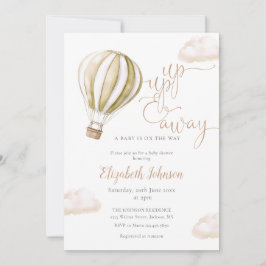 Invitación Hot Air BalloonAll In One Neutral Baby Shower