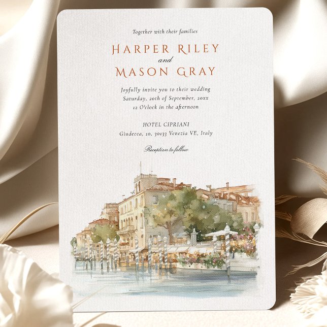 Invitación Hotel Cipriani Venice Boda (Subido por el creador)