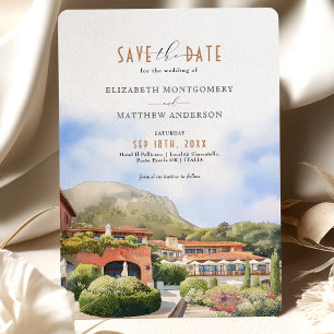 Invitación Hotel Il Pellicano Boda Italiana Guardar la fecha