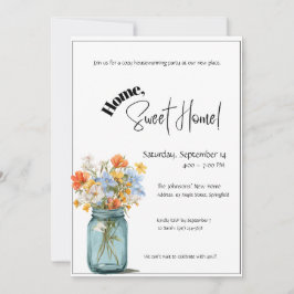 Invitación Housewarming Invitation • Home Sweet Home Floral